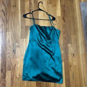 Green Satin Lulu’s Slip Dress